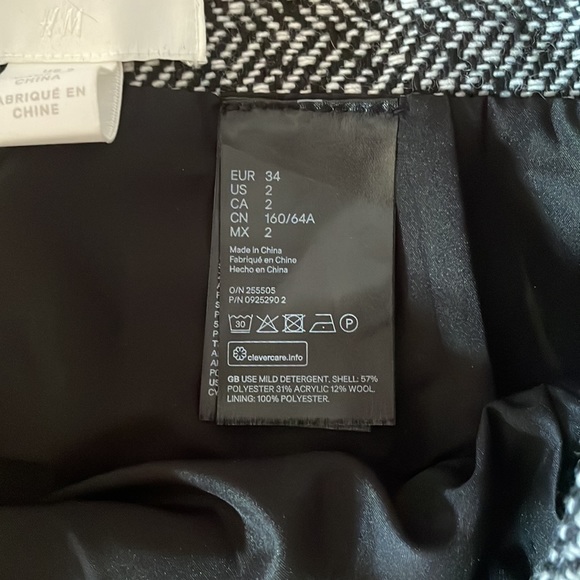 woven chevron pencil skirt satin lined - Picture 3 of 4